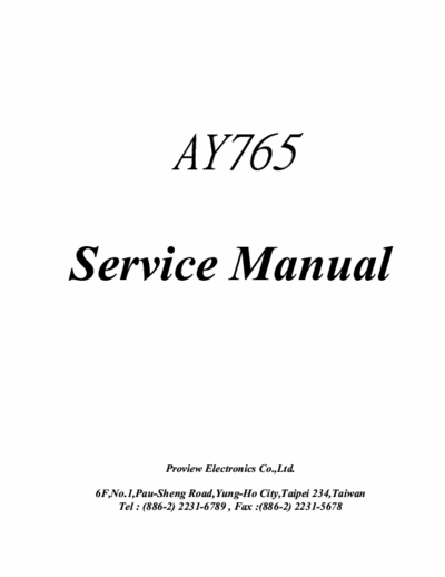 Proview AY765 Proview AY765 17" LCD Service Manual (Mag Innovision)  [ ORION_Q 200-101-7002-E1 ]